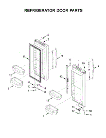 Refrigerator Door Parts parts for Whirlpool Bottom-Mount Refrigerator WRF540CWHZ03 from AppliancePartsPros.com