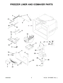 Freezer Liner And Icemaker Parts parts for Whirlpool Bottom-Mount Refrigerator WRF540CWHZ06 from AppliancePartsPros.com
