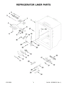 Refrigerator Liner Parts parts for Whirlpool Bottom-Mount Refrigerator WRF540CWHZ10 from AppliancePartsPros.com