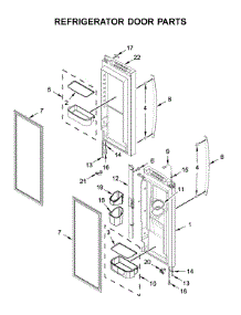 Refrigerator Door Parts parts for Whirlpool Bottom-Mount Refrigerator WRF550CDHZ02 from AppliancePartsPros.com