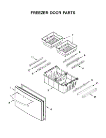 Freezer Door Parts parts for Whirlpool Bottom-Mount Refrigerator WRF550CDHZ02 from AppliancePartsPros.com