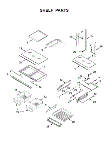 Shelf Parts parts for Whirlpool Bottom-Mount Refrigerator WRF550CDHZ02 from AppliancePartsPros.com