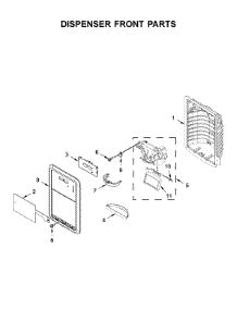 Dispenser Front Parts parts for Whirlpool Bottom-Mount Refrigerator WRF550CDHZ02 from AppliancePartsPros.com