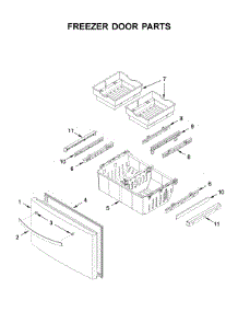 Freezer Door Parts parts for Whirlpool Bottom-Mount Refrigerator WRF550CDHZ03 from AppliancePartsPros.com