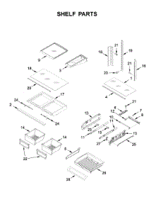 Shelf Parts parts for Whirlpool Bottom-Mount Refrigerator WRF550CDHZ03 from AppliancePartsPros.com