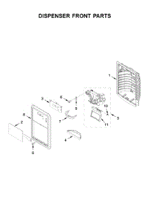 Dispenser Front Parts parts for Whirlpool Bottom-Mount Refrigerator WRF550CDHZ03 from AppliancePartsPros.com