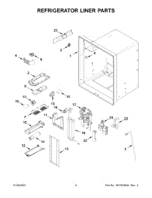 Refrigerator Liner Parts parts for Whirlpool Bottom-Mount Refrigerator WRF550CDHZ04 from AppliancePartsPros.com