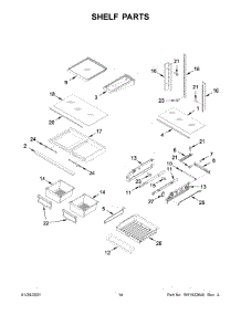 Shelf Parts parts for Whirlpool Bottom-Mount Refrigerator WRF550CDHZ04 from AppliancePartsPros.com