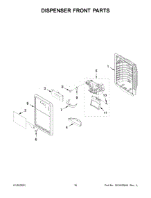 Dispenser Front Parts parts for Whirlpool Bottom-Mount Refrigerator WRF550CDHZ04 from AppliancePartsPros.com