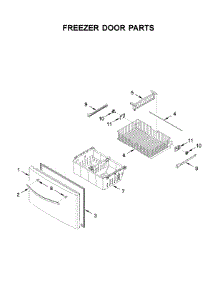 Freezer Door Parts parts for Whirlpool Bottom-Mount Refrigerator WRF555SDFZ09 from AppliancePartsPros.com