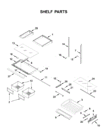 Shelf Parts parts for Whirlpool Bottom-Mount Refrigerator WRF555SDFZ09 from AppliancePartsPros.com