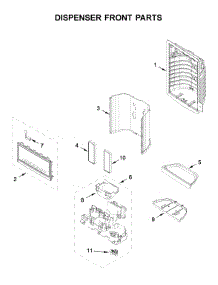 Dispenser Front Parts parts for Whirlpool Bottom-Mount Refrigerator WRF555SDFZ09 from AppliancePartsPros.com