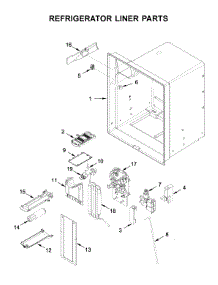 Refrigerator Liner Parts parts for Whirlpool Bottom-Mount Refrigerator WRF555SDFZ11 from AppliancePartsPros.com