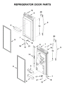 Refrigerator Door Parts parts for Whirlpool Bottom-Mount Refrigerator WRF555SDFZ11 from AppliancePartsPros.com