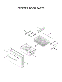 Freezer Door Parts parts for Whirlpool Bottom-Mount Refrigerator WRF555SDFZ11 from AppliancePartsPros.com
