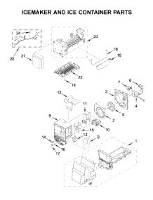 Icemaker And Ice Container Parts parts for Whirlpool Bottom-Mount Refrigerator WRF555SDFZ11 from AppliancePartsPros.com