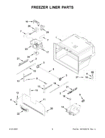 Freezer Liner Parts parts for Whirlpool Bottom-Mount Refrigerator WRF555SDFZ12 from AppliancePartsPros.com