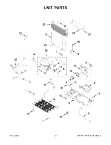 Unit Parts parts for Whirlpool Bottom-Mount Refrigerator WRF555SDFZ12 from AppliancePartsPros.com