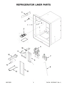 Refrigerator Liner Parts parts for Whirlpool Bottom-Mount Refrigerator WRF555SDFZ14 from AppliancePartsPros.com