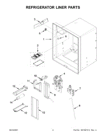 Refrigerator Liner Parts parts for Whirlpool Bottom-Mount Refrigerator WRF555SDFZ15 from AppliancePartsPros.com