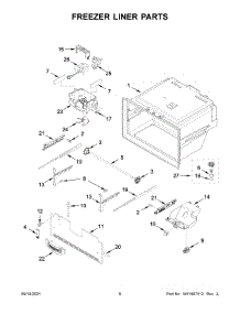 Freezer Liner Parts parts for Whirlpool Bottom-Mount Refrigerator WRF555SDFZ15 from AppliancePartsPros.com