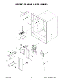 Refrigerator Liner Parts parts for Whirlpool Refrigerator WRF555SDFZ16 from AppliancePartsPros.com