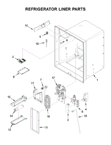 Refrigerator Liner Parts parts for Whirlpool Bottom-Mount Refrigerator WRF555SDHB01 from AppliancePartsPros.com