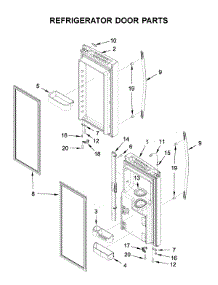 Refrigerator Door Parts parts for Whirlpool Bottom-Mount Refrigerator WRF555SDHB02 from AppliancePartsPros.com