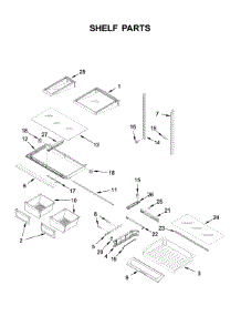 Shelf Parts parts for Whirlpool Bottom-Mount Refrigerator WRF555SDHB02 from AppliancePartsPros.com