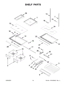 Shelf Parts parts for Whirlpool Bottom-Mount Refrigerator WRF555SDHB03 from AppliancePartsPros.com