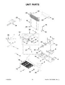 Unit Parts parts for Whirlpool Bottom-Mount Refrigerator WRF555SDHB09 from AppliancePartsPros.com