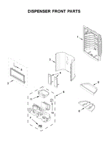 Dispenser Front Parts parts for Whirlpool Bottom-Mount Refrigerator WRF555SDHV03 from AppliancePartsPros.com
