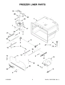Freezer Liner Parts parts for Whirlpool Bottom-Mount Refrigerator WRF555SDHV04 from AppliancePartsPros.com