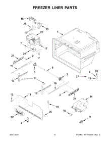 Freezer Liner Parts parts for Whirlpool Bottom-Mount Refrigerator WRF555SDHV06 from AppliancePartsPros.com