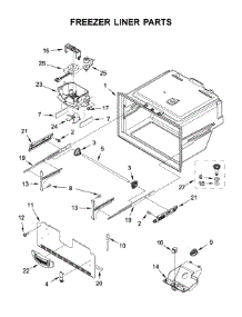 Freezer Liner Parts parts for Whirlpool Bottom-Mount Refrigerator WRF555SDHW01 from AppliancePartsPros.com