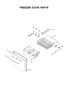 Freezer Door Parts parts for Whirlpool Bottom-Mount Refrigerator WRF555SDHW01 from AppliancePartsPros.com