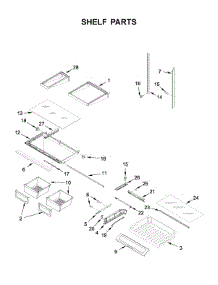 Shelf Parts parts for Whirlpool Bottom-Mount Refrigerator WRF555SDHW01 from AppliancePartsPros.com