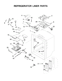 Refrigerator Liner Parts parts for Whirlpool Bottom-Mount Refrigerator WRF757SDHV02 from AppliancePartsPros.com