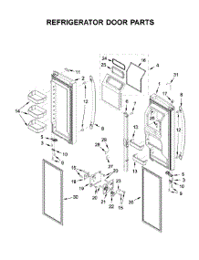 Refrigerator Door Parts parts for Whirlpool Bottom-Mount Refrigerator WRF757SDHV02 from AppliancePartsPros.com