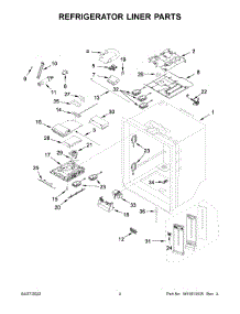 Refrigerator Liner Parts parts for Whirlpool Bottom-Mount Refrigerator WRF757SDHV04 from AppliancePartsPros.com