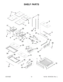 Shelf Parts parts for Whirlpool Bottom-Mount Refrigerator WRF757SDHV04 from AppliancePartsPros.com