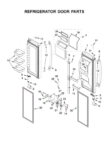 Refrigerator Door Parts parts for Whirlpool Bottom-Mount Refrigerator WRF757SDHZ01 from AppliancePartsPros.com