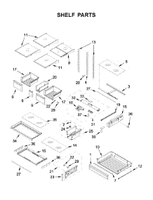 Shelf Parts parts for Whirlpool Bottom-Mount Refrigerator WRF757SDHZ01 from AppliancePartsPros.com