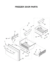 Freezer Door Parts parts for Whirlpool Bottom-Mount Refrigerator WRF757SDHZ02 from AppliancePartsPros.com