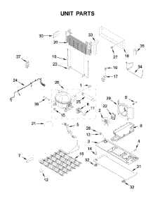 Unit Parts parts for Whirlpool Bottom-Mount Refrigerator WRF757SDHZ02 from AppliancePartsPros.com
