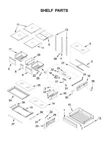Shelf Parts parts for Whirlpool Bottom-Mount Refrigerator WRF757SDHZ02 from AppliancePartsPros.com