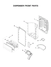 Dispenser Front Parts parts for Whirlpool Bottom-Mount Refrigerator WRF757SDHZ02 from AppliancePartsPros.com