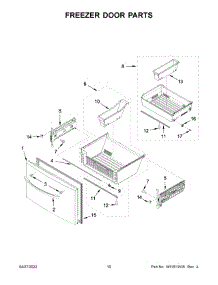 Freezer Door Parts parts for Whirlpool Bottom-Mount Refrigerator WRF757SDHZ04 from AppliancePartsPros.com