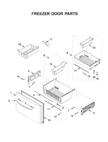 Freezer Door Parts parts for Whirlpool Bottom-Mount Refrigerator WRF767SDHV02 from AppliancePartsPros.com