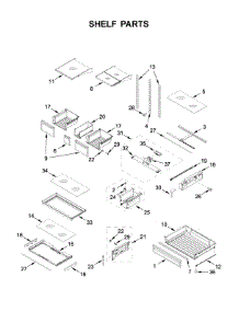 Shelf Parts parts for Whirlpool Bottom-Mount Refrigerator WRF767SDHV02 from AppliancePartsPros.com